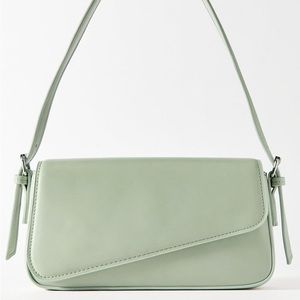 Zara Geometric Flap Shoulder Bag - Mint Green